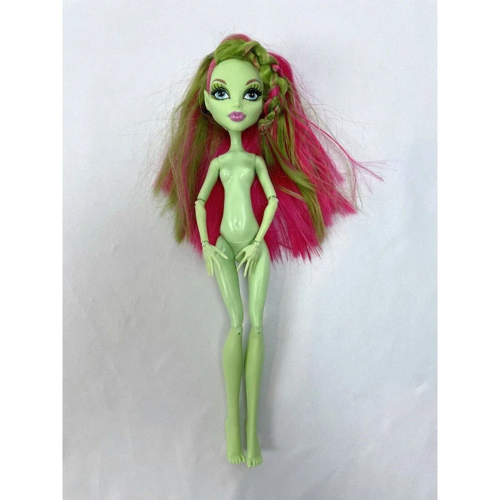 Monster High Venus McFlytrap Doll Pink Green Hair‎ Nude No Clothes
